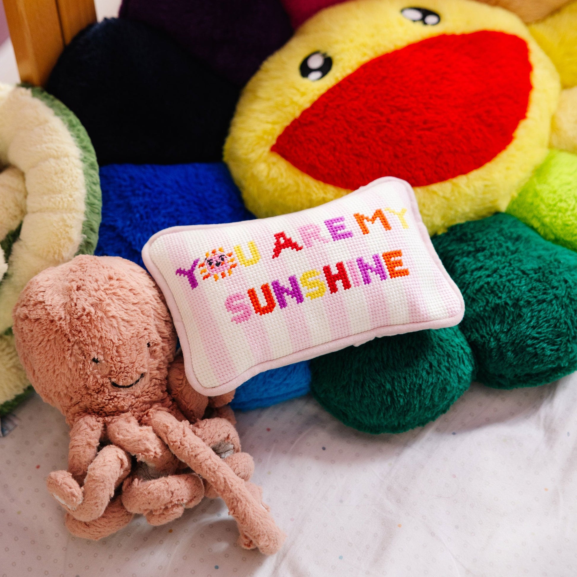 You Are My Sunshine Mini Needlepoint Pillow - Osadia Concept Store