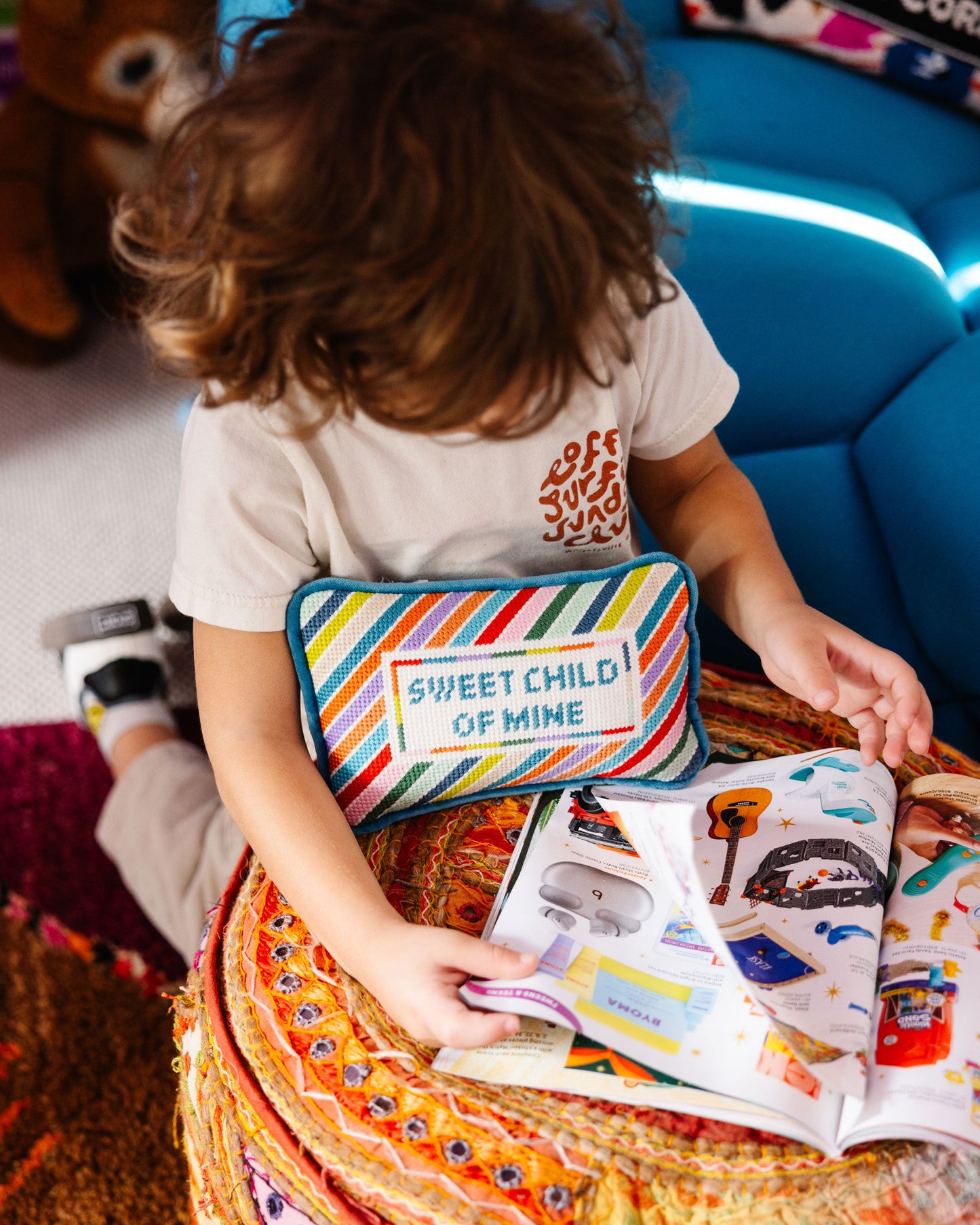 Sweet Child Of Mine Mini Needlepoint Pillow - Osadia Concept Store