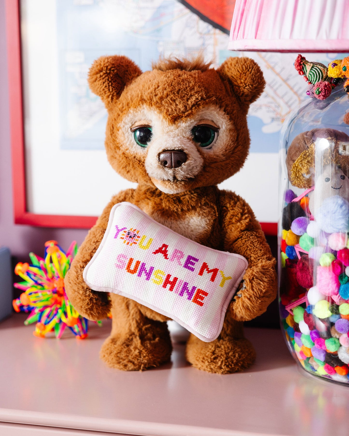 You Are My Sunshine Mini Needlepoint Pillow - Osadia Concept Store