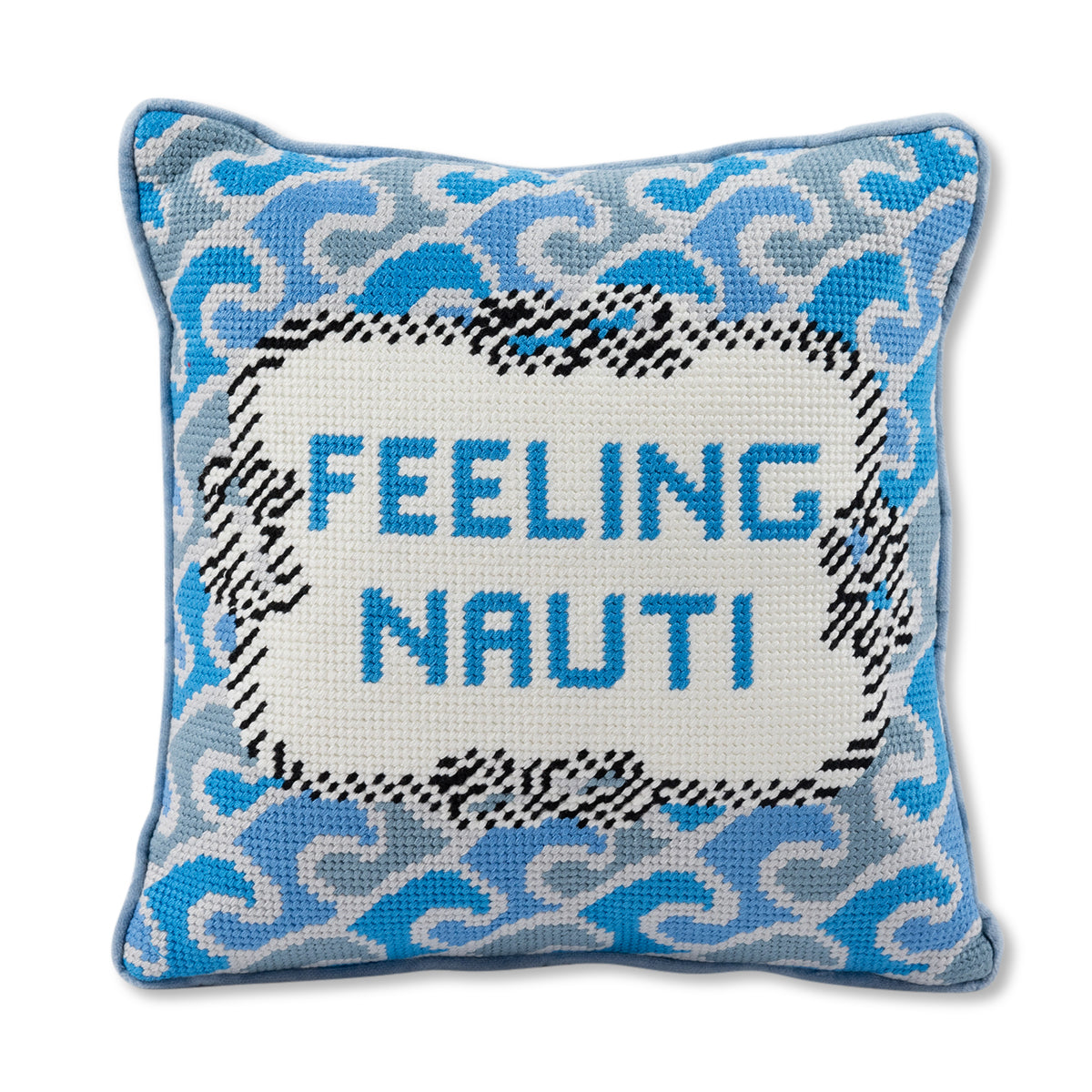 Nauti Needlepoint Pillow
