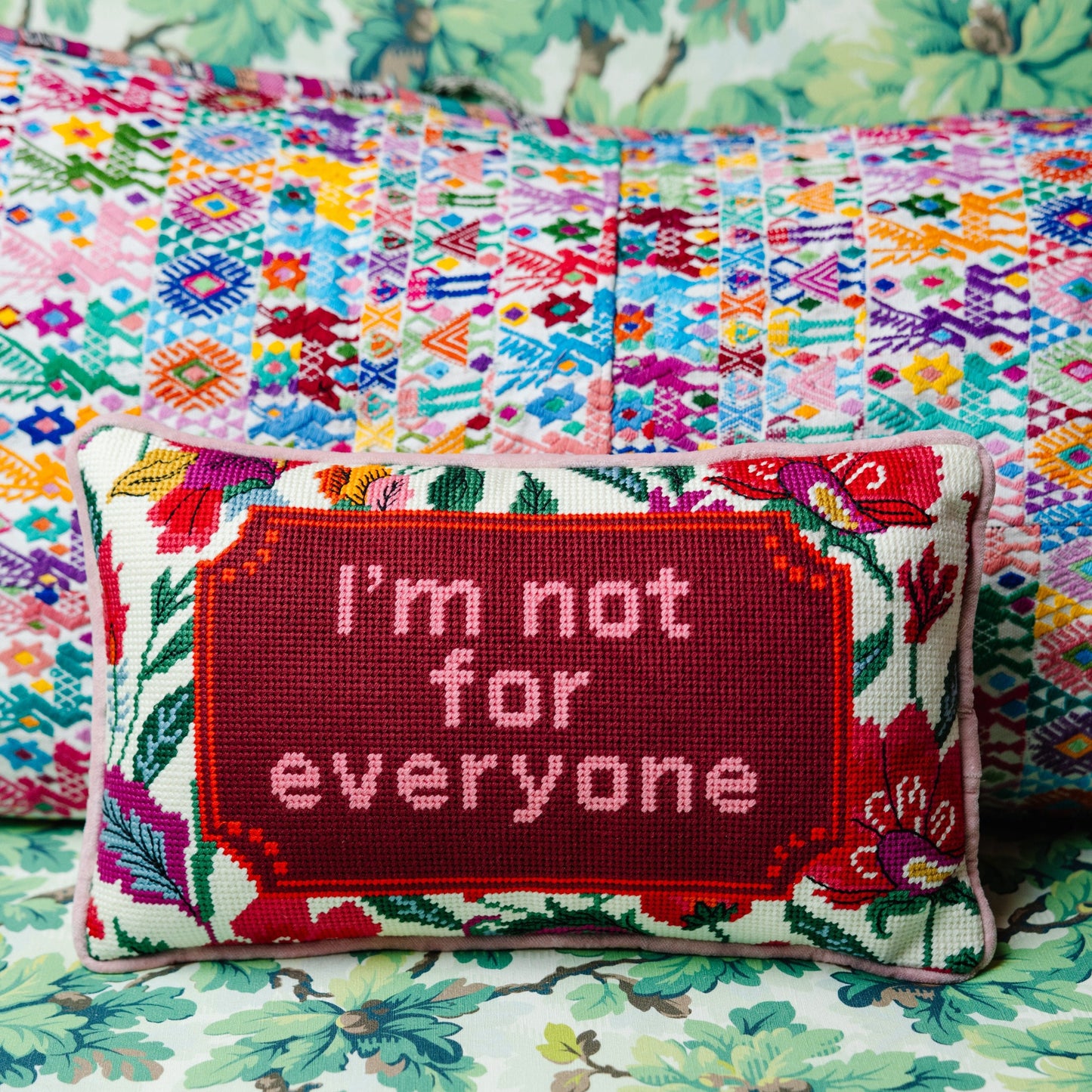 Not For Everyone Needlepoint Pillow - Osadia Concept Store