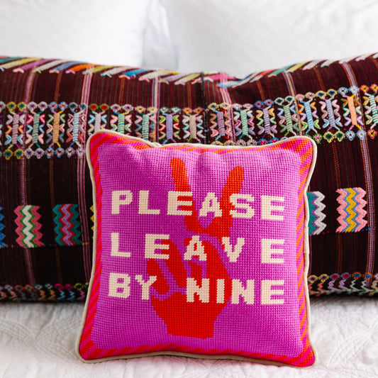 Leave by Nine Needlepoint Pillow - Osadia Concept Store