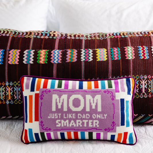 Mom Rules Needlepoint Pillow - Osadia Concept Store