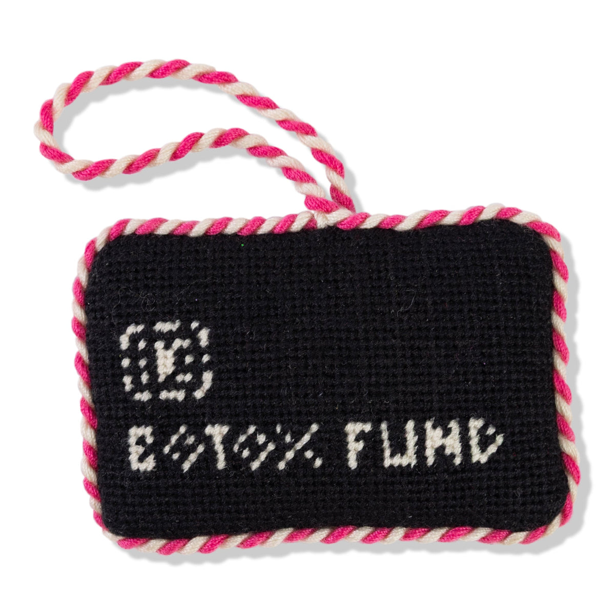 Needlepoint Icon Ornament - Black Card