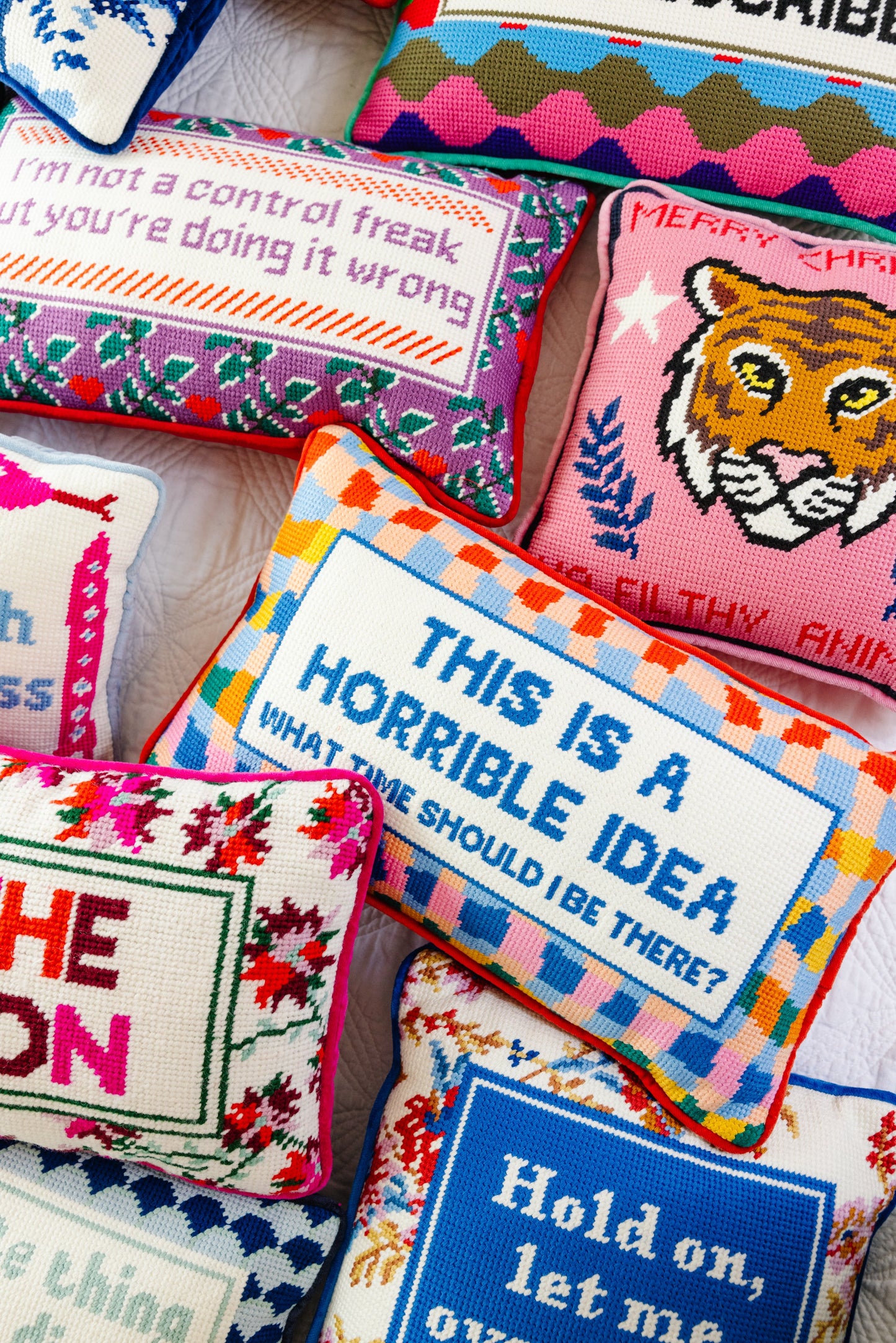 Horrible Idea Needlepoint Pillow - Osadia Concept Store