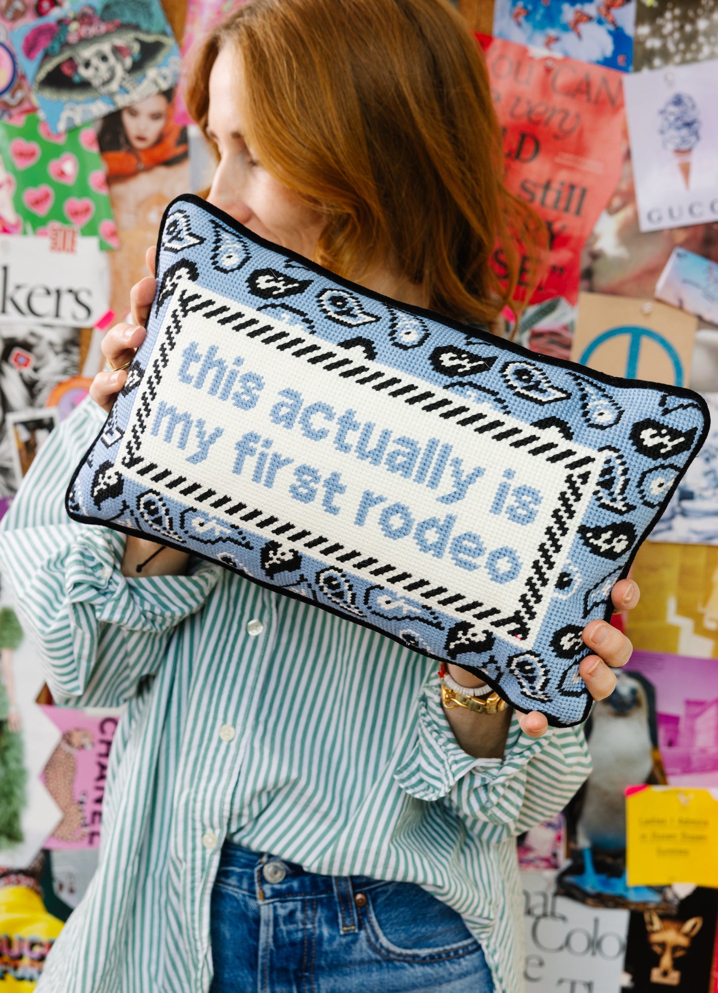 First Rodeo Needlepoint Pillow - Osadia Concept Store