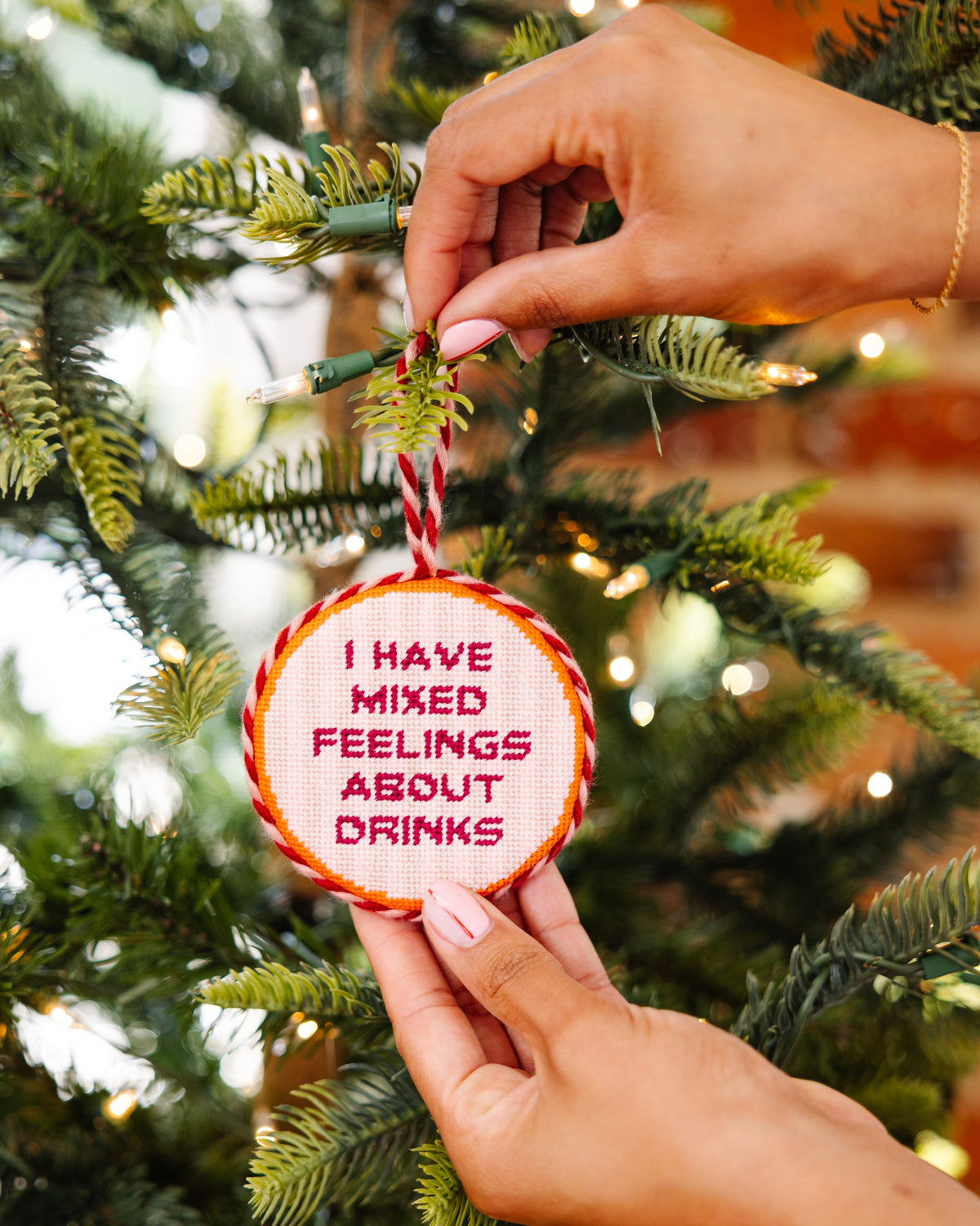 Needlepoint Ornament - Mixed Drinks