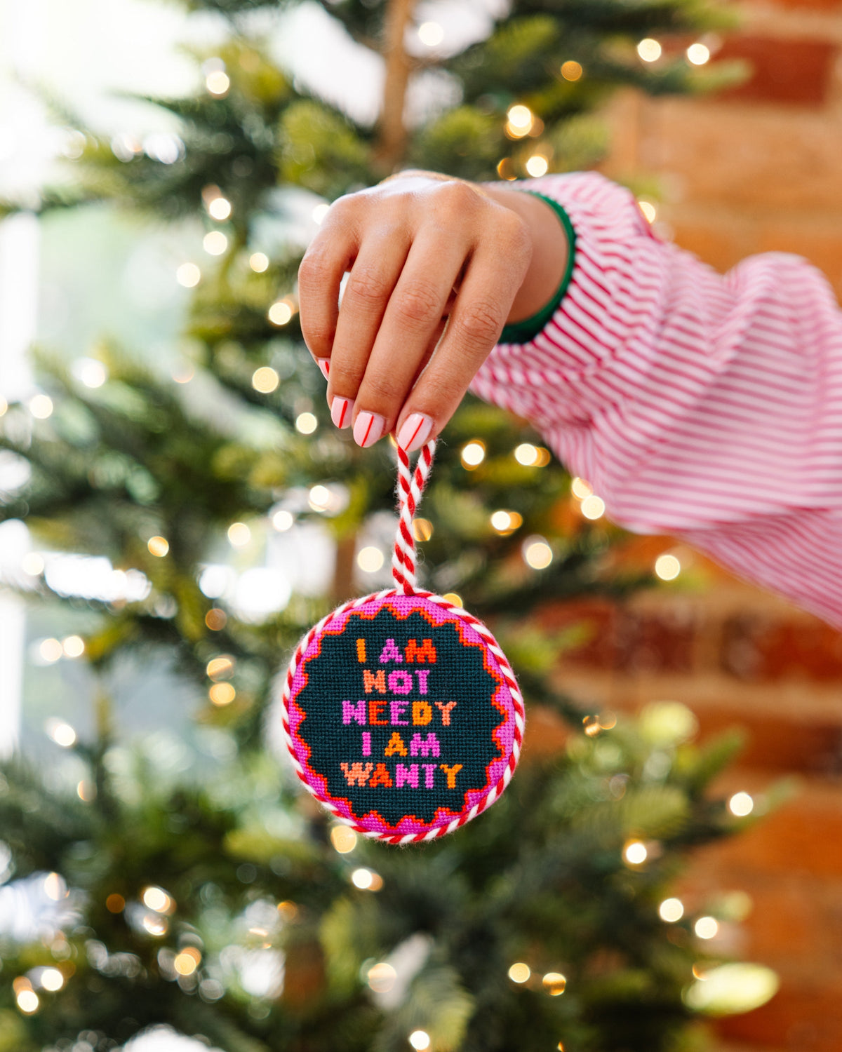 Needlepoint Ornament - Not Needy