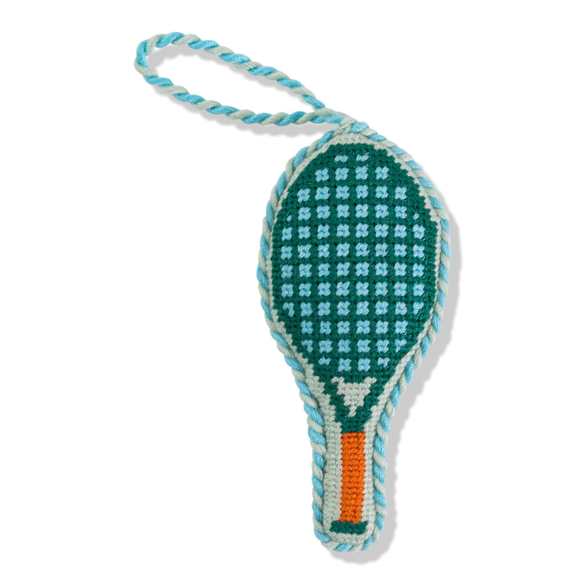 Needlepoint Icon Ornament - Tennis Racket