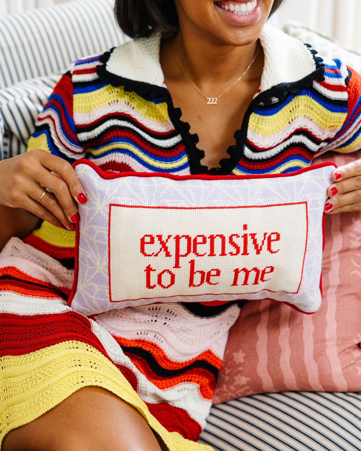 Expensive To Be Me Needlepoint Pillow - Osadia Concept Store