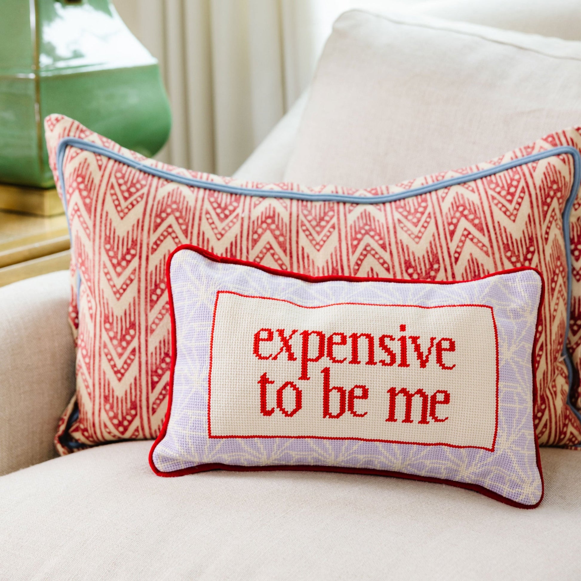 Expensive To Be Me Needlepoint Pillow - Osadia Concept Store