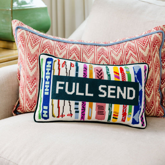 Full Send Needlepoint Pillow - Osadia Concept Store