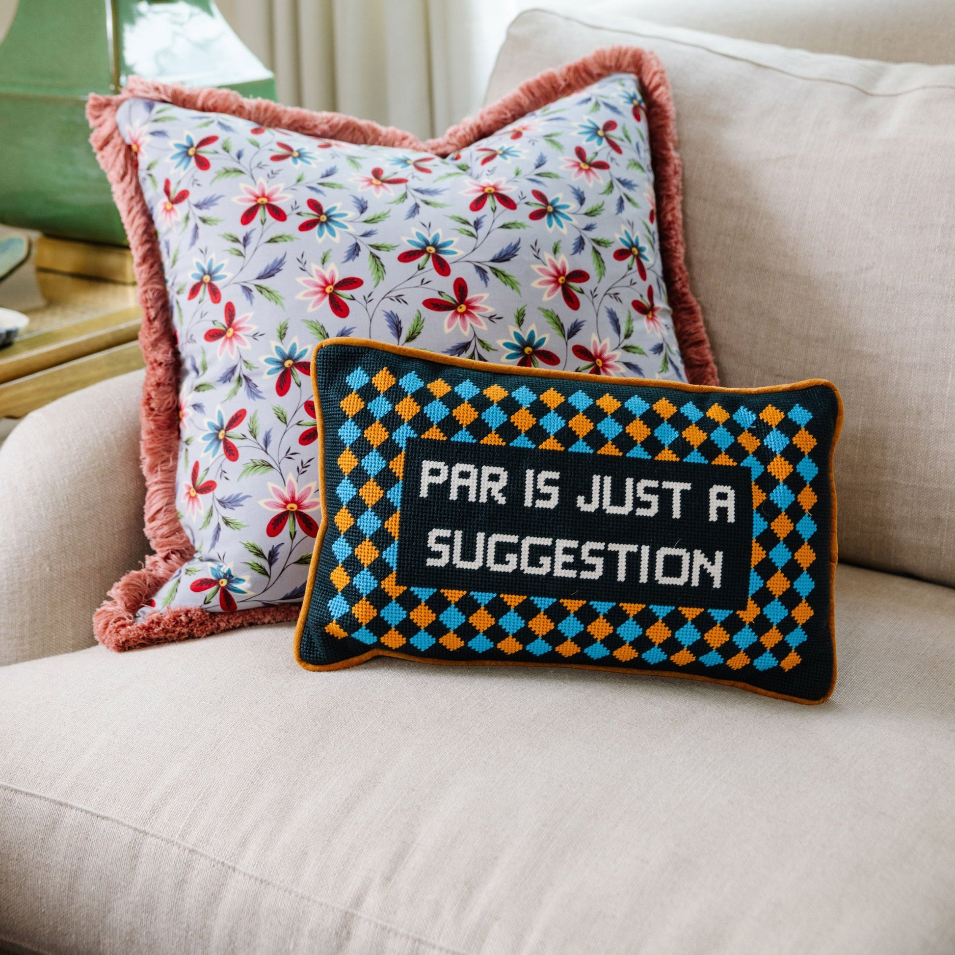 Par Is A Suggestion Needlepoint Pillow - Osadia Concept Store