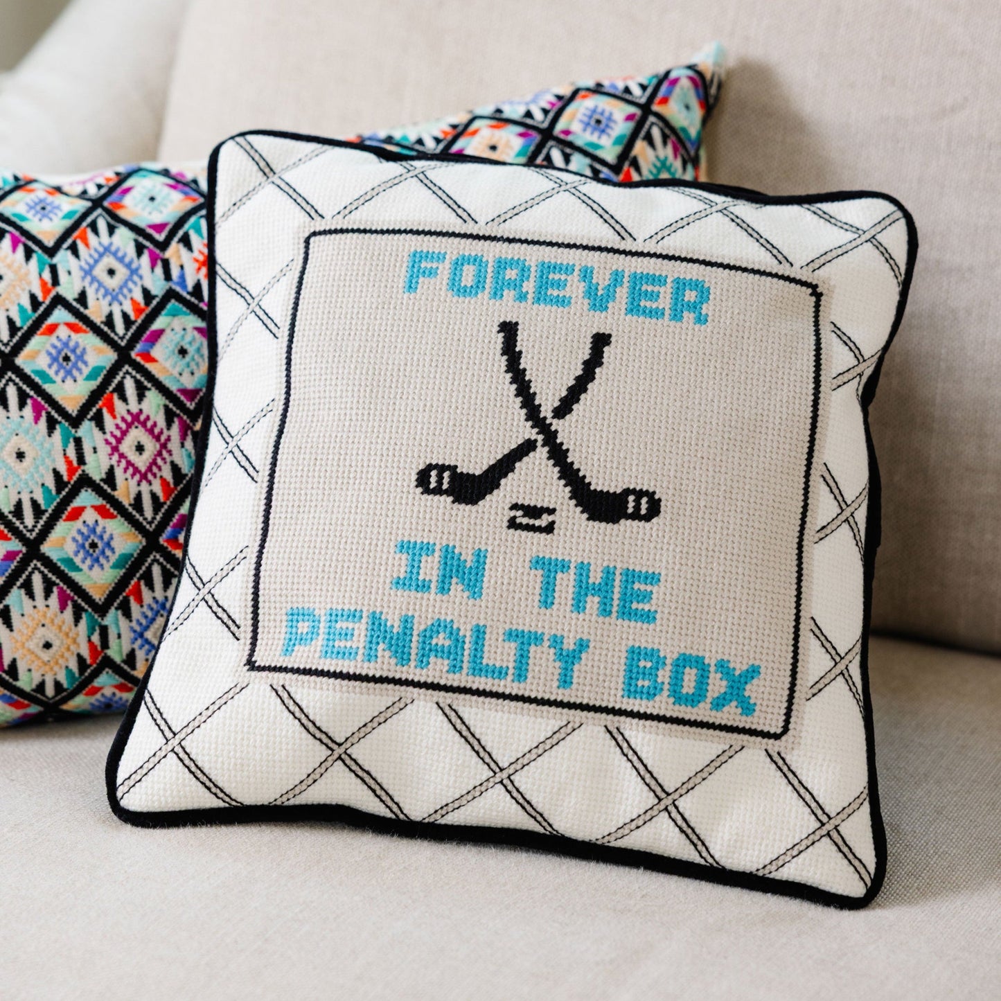 Penalty Box Needlepoint Pillow - Osadia Concept Store