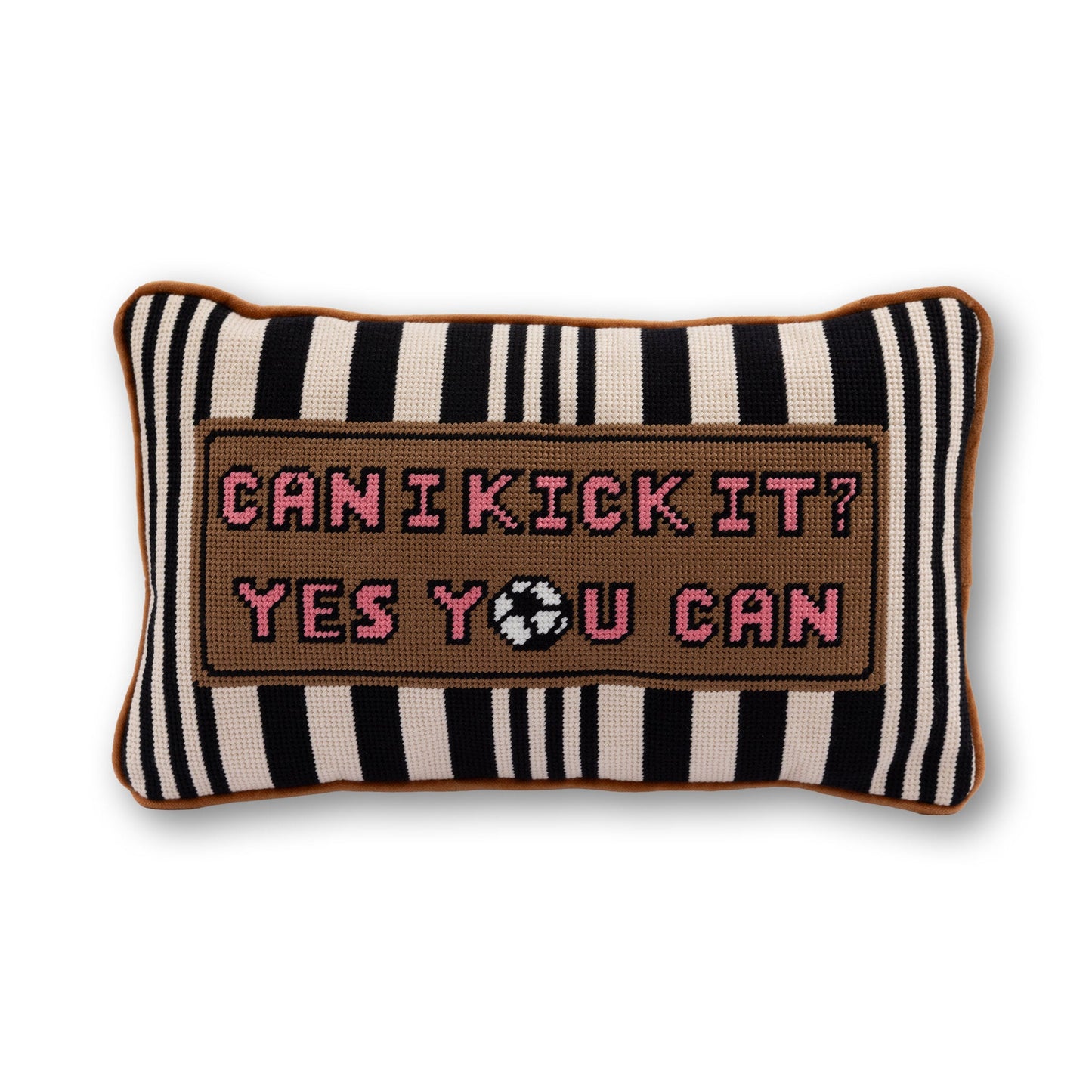 Can I Kick It Needlepoint Pillow - Osadia Concept Store