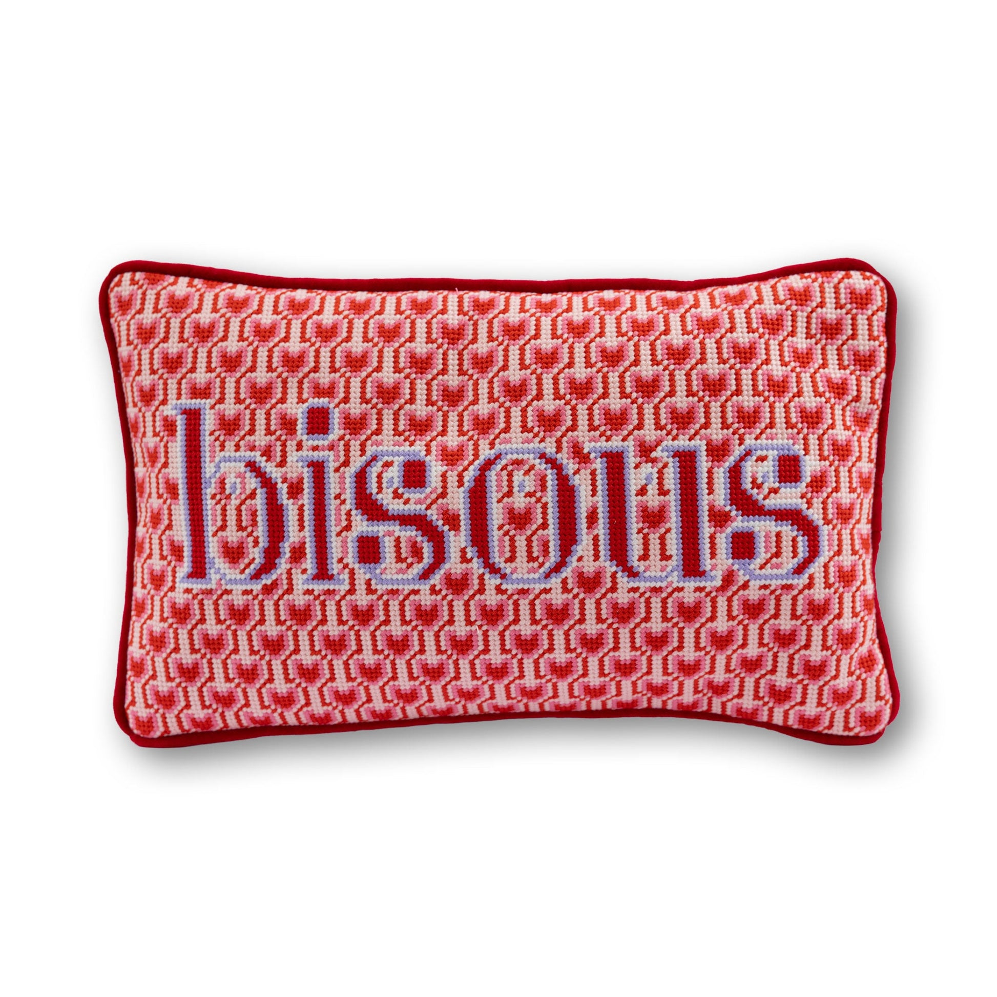 Bisous Needlepoint Pillow - Osadia Concept Store