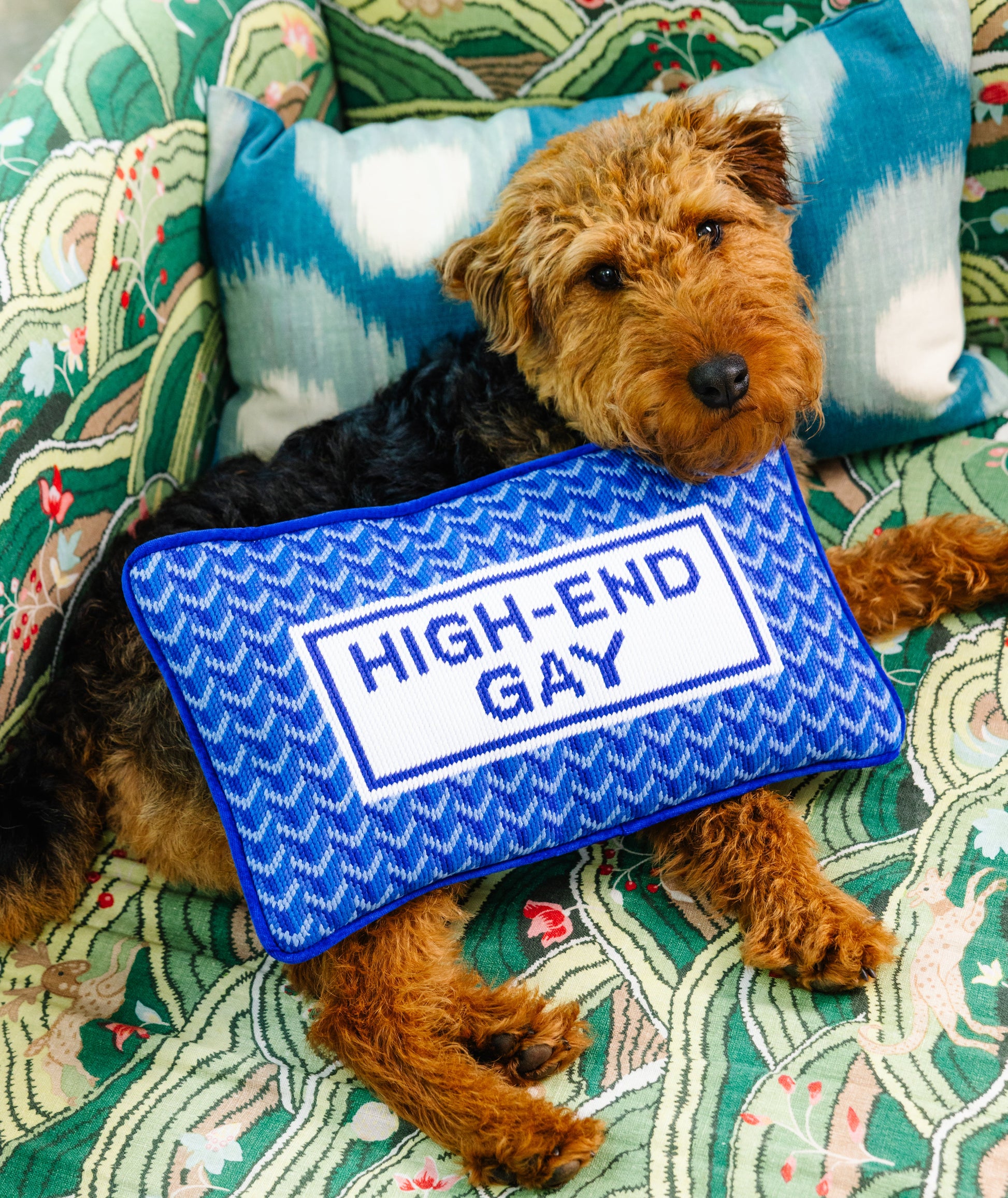 High End Gay Needlepoint Pillow - Osadia Concept Store
