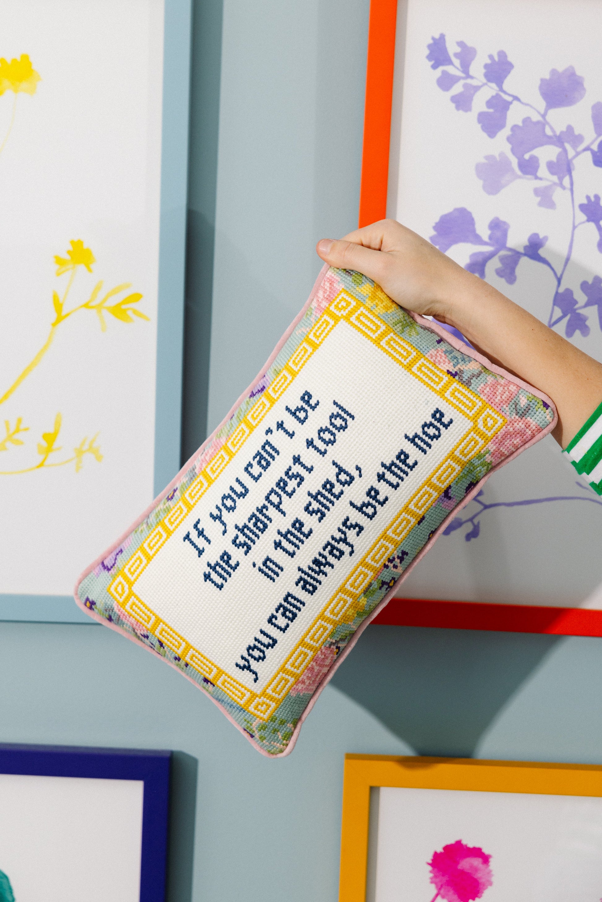 Sharpest Tool Needlepoint Pillow - Osadia Concept Store
