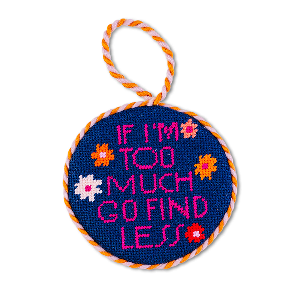 Needlepoint Ornament - Go Find Less - Osadia Concept Store