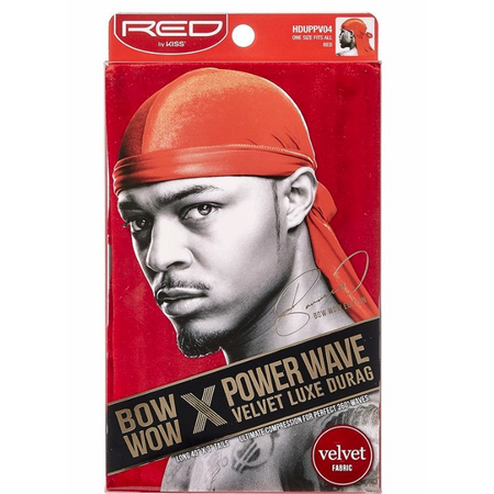 Kiss Cosmetics Red By Power Wave Velvet Luxe Durag – HDUPPV04 Red