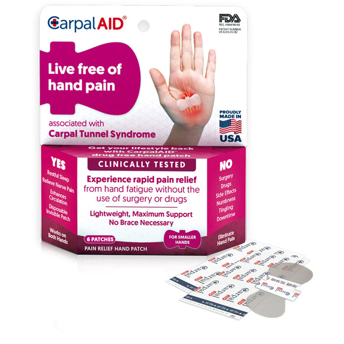 CarpalAID Pain Relief Hand Patch Small