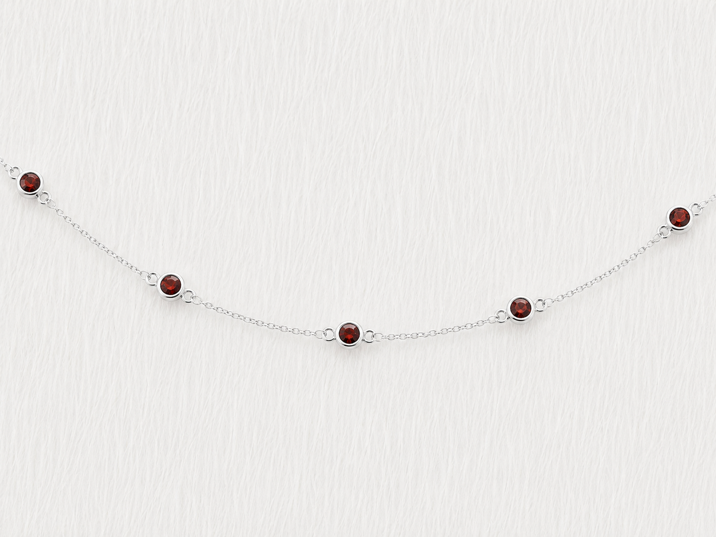 January Birthstone Bracelet — Garnet