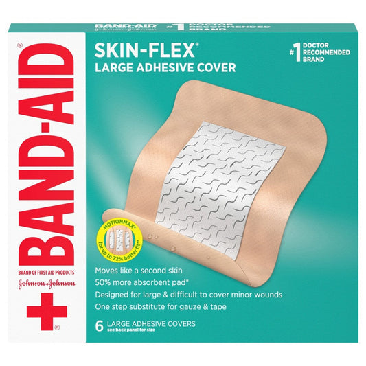 Band-Aid Brand Skin-Flex Adhesive Flexible Wound Covers, Large