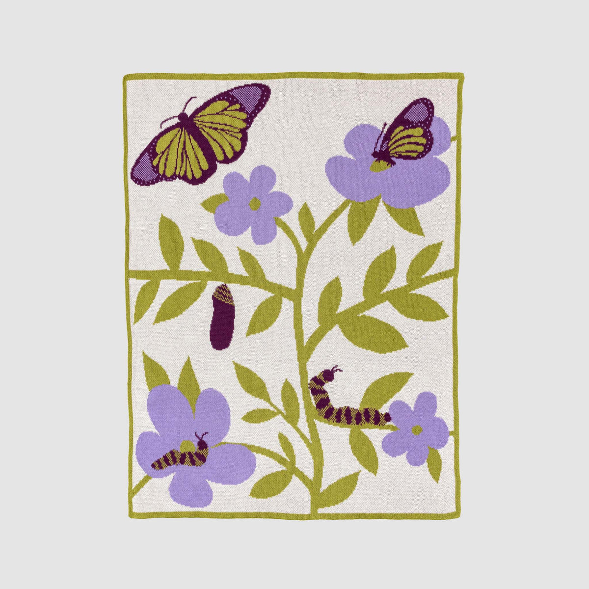 Baby Butterfly - Cotton Sustainable Knit Floral Blanket