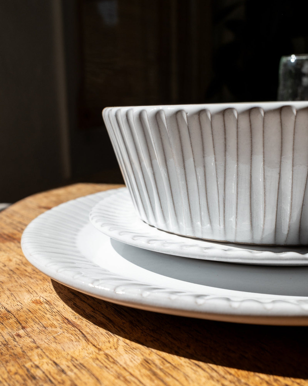 Lines Pasta Bowl in Milk White - Set of 4