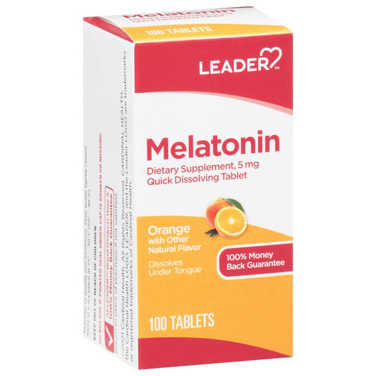 The Leader Melatonin, 5 Mg, Orange, Tablets