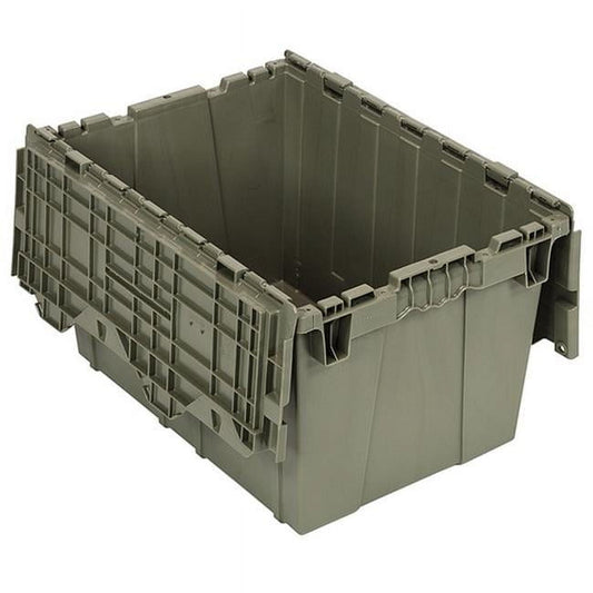Quantum Storage Systems Gray Attached Lid Container, Plastic