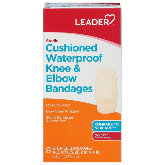 The Leader Sterile Cushioned Waterproof Knee & Elbow Bandages