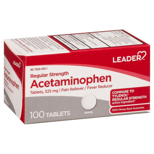 The Leader Acetaminophen, Regular Strength, 325 Mg, Tablets