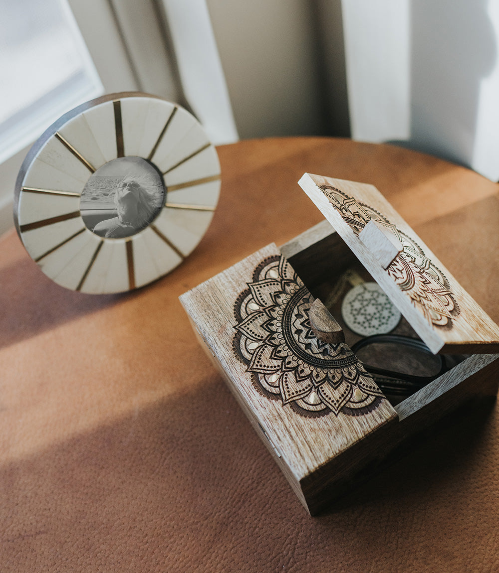 Mandala Keepsake Box - Mango Wood, Fair Trade - Osadia Concept Store