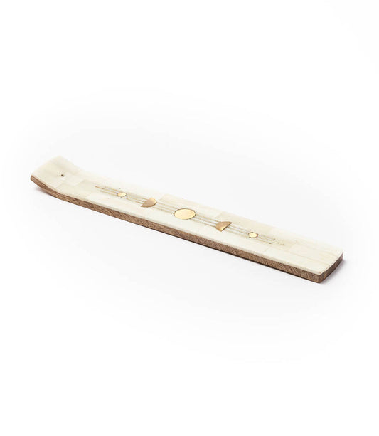 Indukala Moon Phase Incense Holder - Hand Carved Wood Bone - Osadia Concept Store