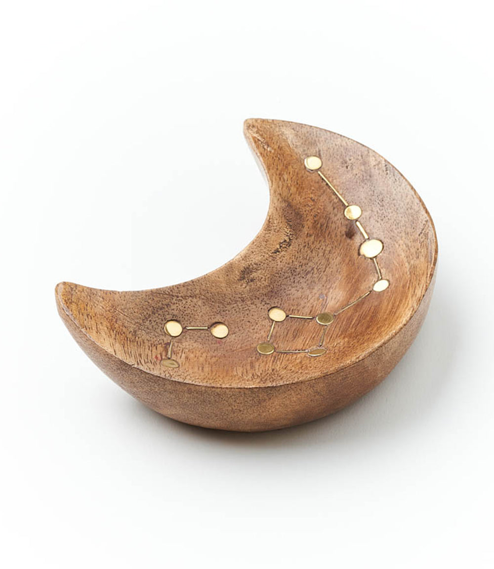 Jyotisha Crescent Moon Trinket Dish - Brass Inlay - Osadia Concept Store