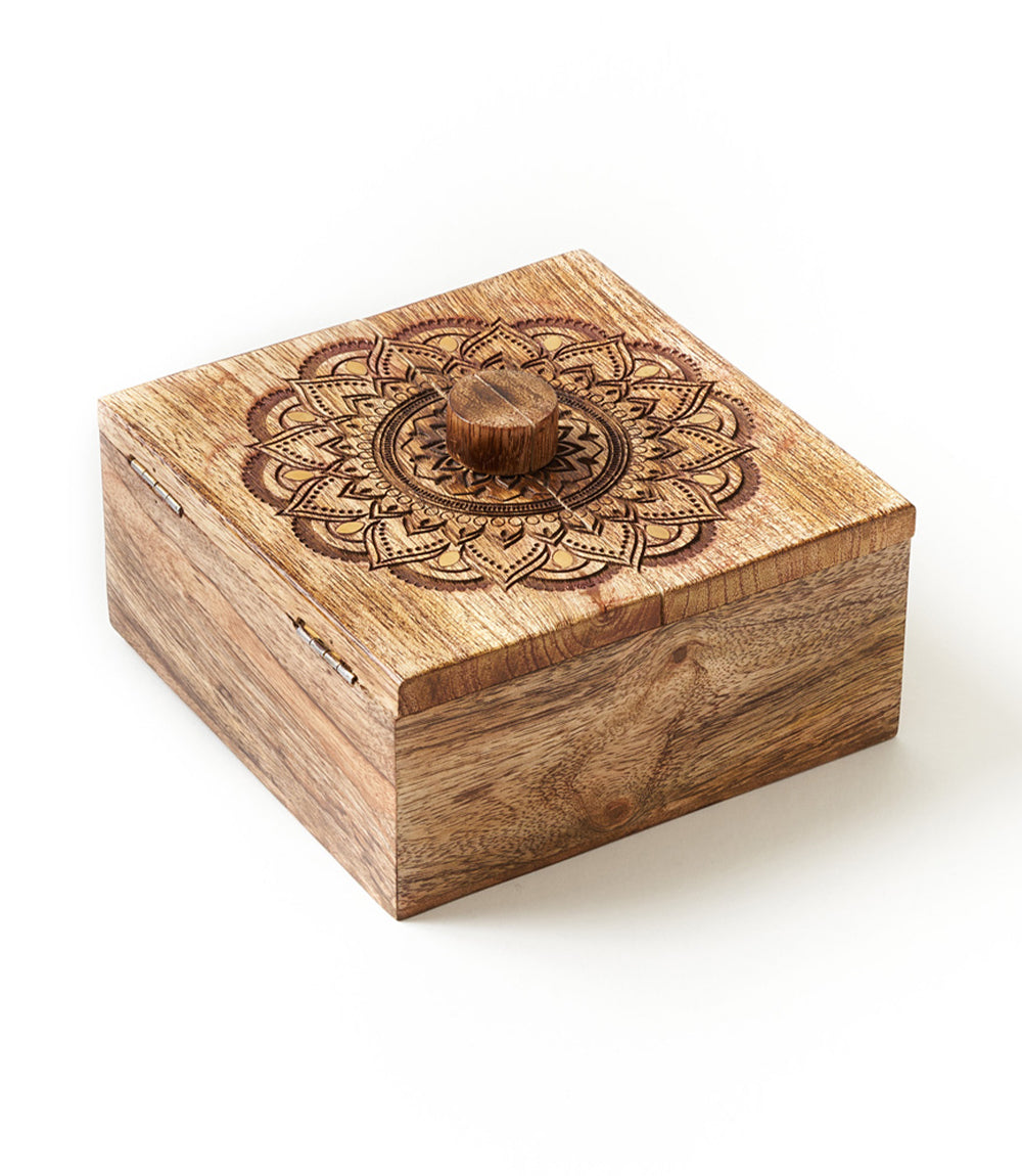 Mandala Keepsake Box - Mango Wood, Fair Trade - Osadia Concept Store