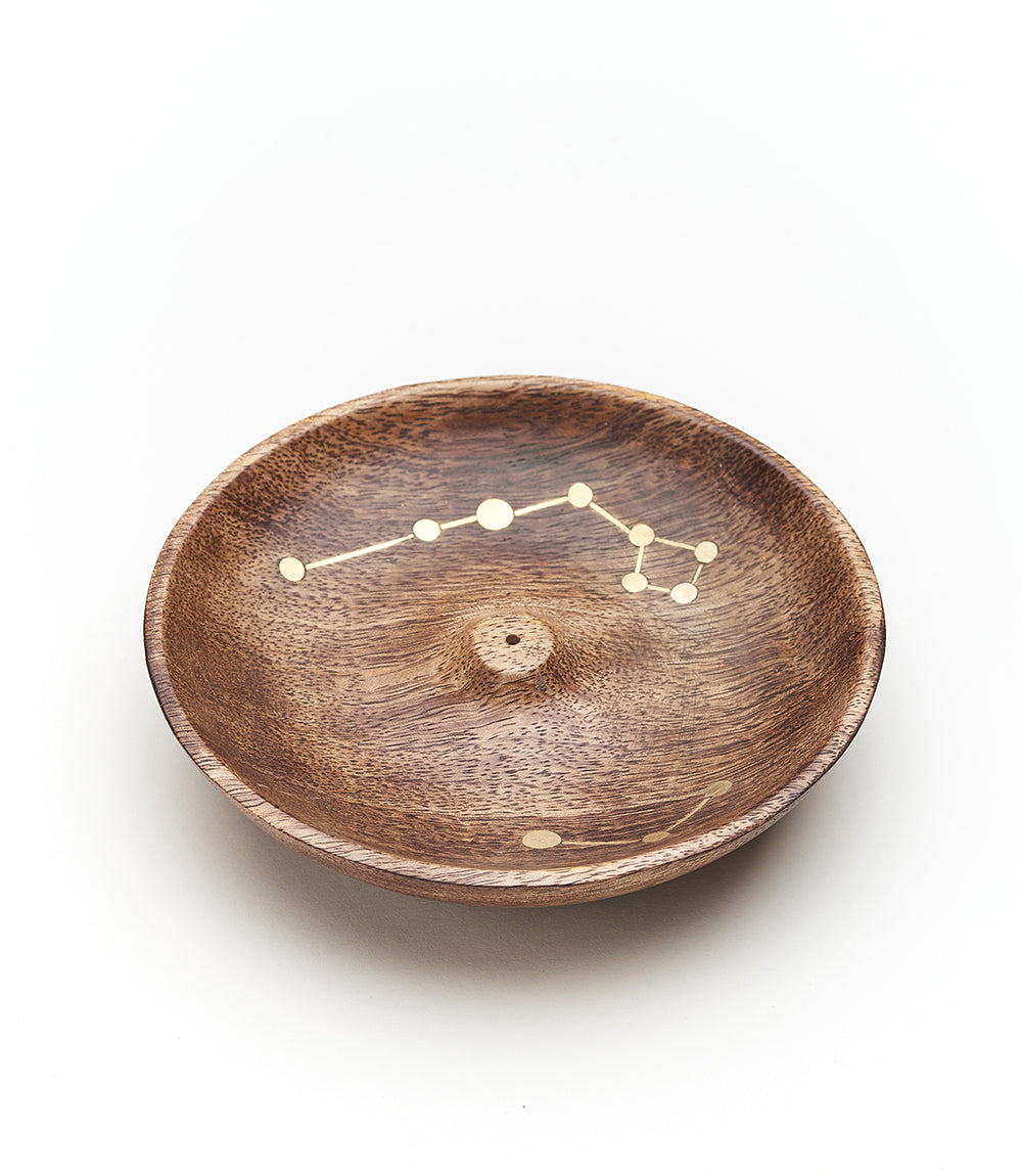 Jyotisha Celestial Round Incense Holder - Wood, Brass - Osadia Concept Store