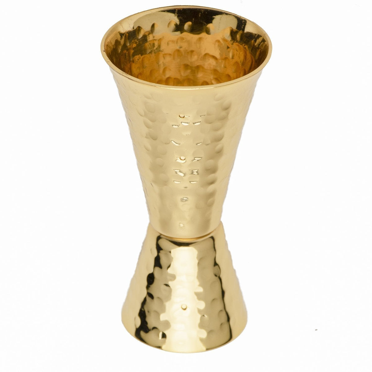 24K Gold Plate Hammered Solid Copper Jigger