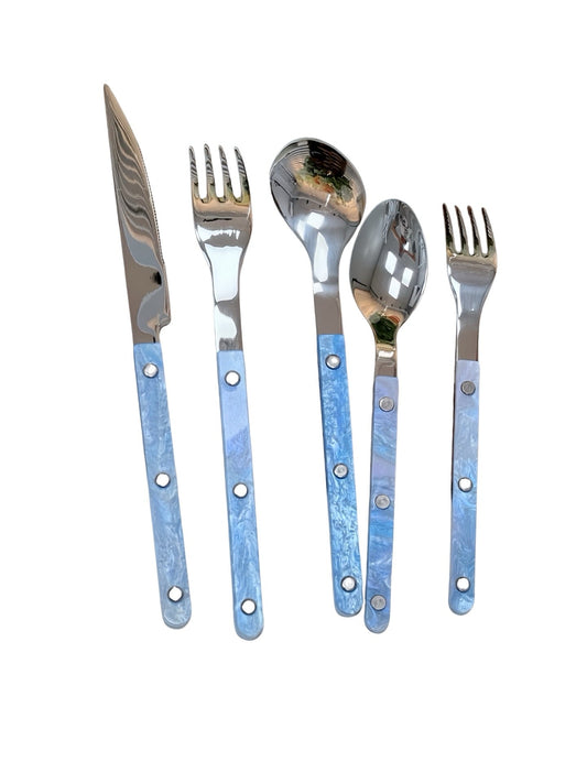 S/10 Modern Nebula Cutlery, Bistrot Style Rivet Flatware Set