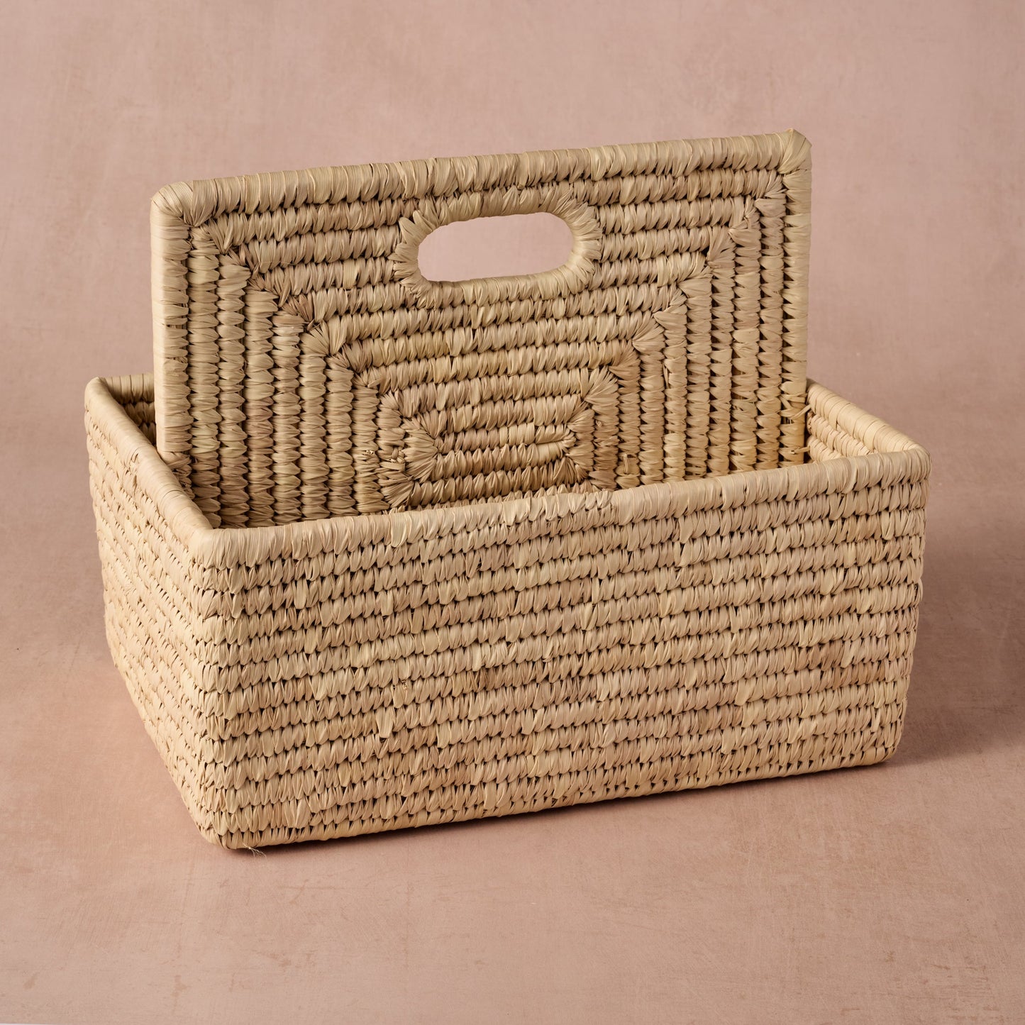 Pleta Woven Date Palm Leaf Utensil Caddy