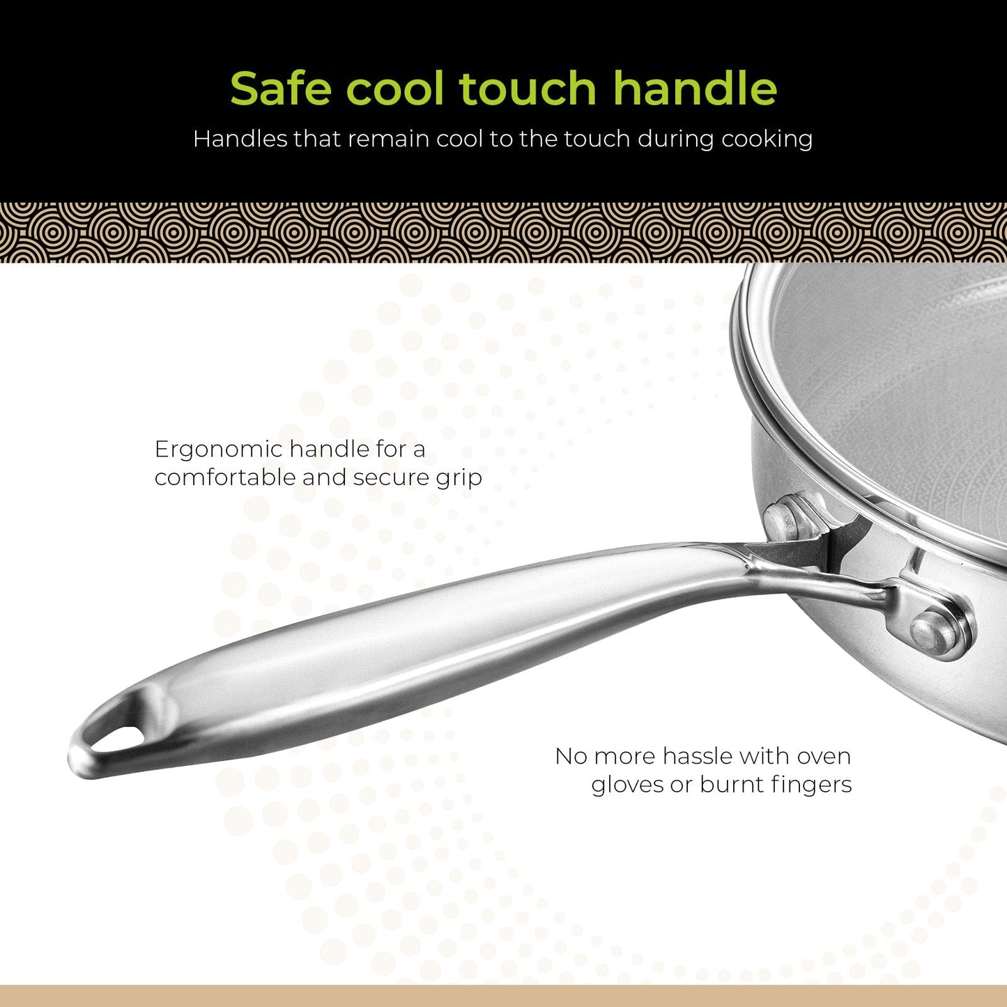 BE | LIVING CIRCLAD Series Sauté Pan with Lid 3 qt / 8.5"/ 24 cm