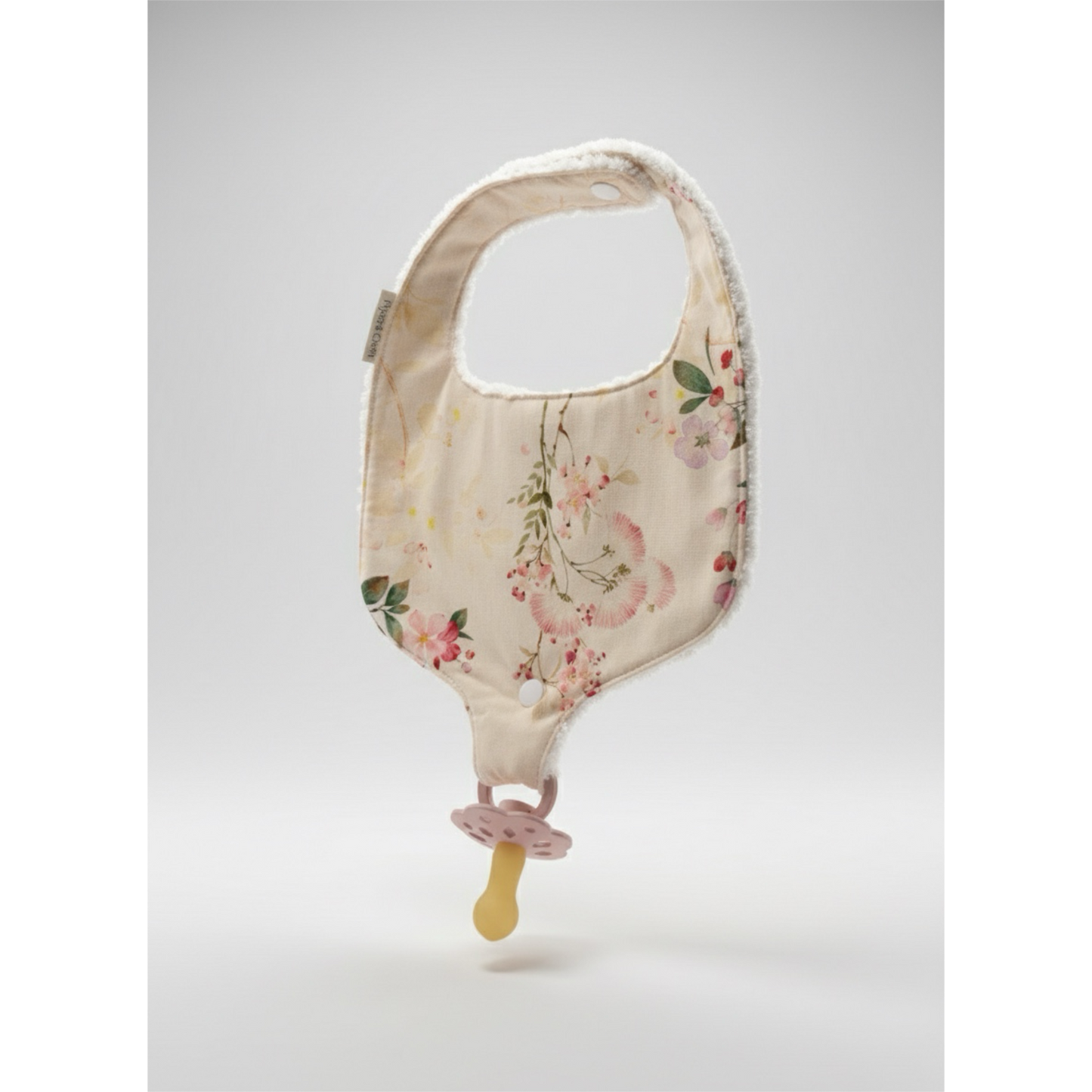 Soothe & Snap Pacifier Bib – Ivory Botanical
