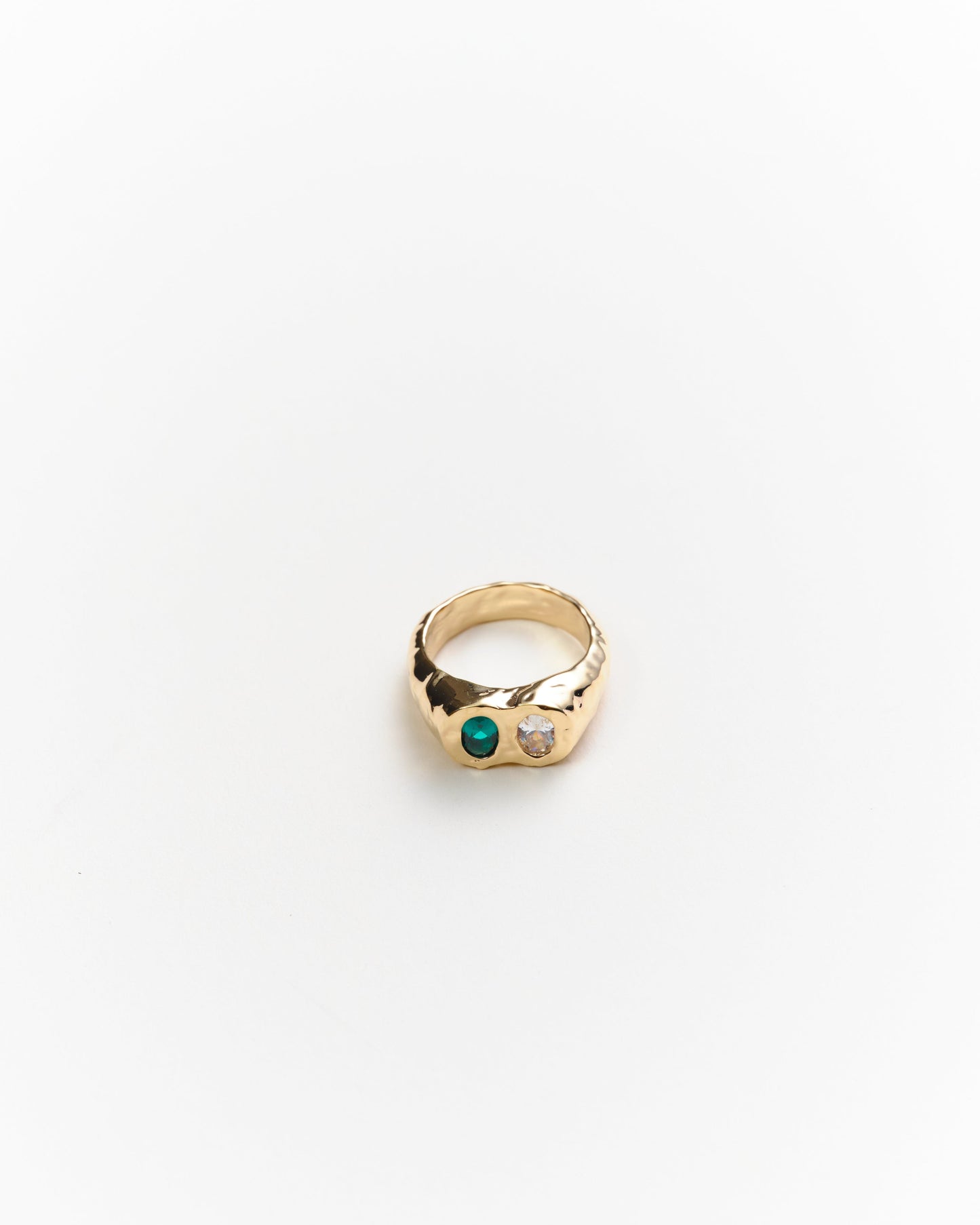 Riley Gem Ring 14K Recycled Solid Gold