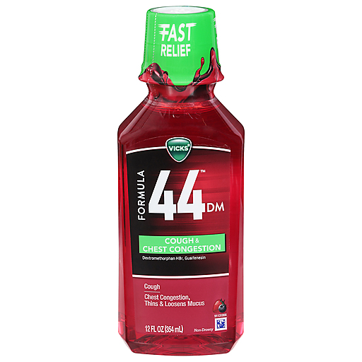 Vicks Formula 44 Cough & Chest Congestion, Non-Drowsy, Berry Flavor