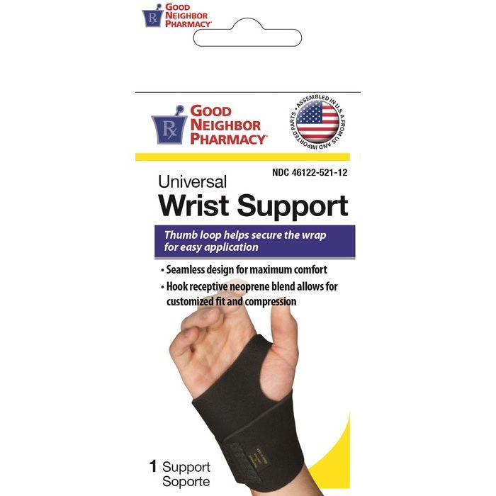 Good Neighbor Pharmacy Universal Wrist Support Black 1ct