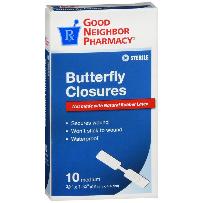 GNP Good Neighbor Pharmacy Butterfly Closures Medium 3/8x1Â¾ 10ct
