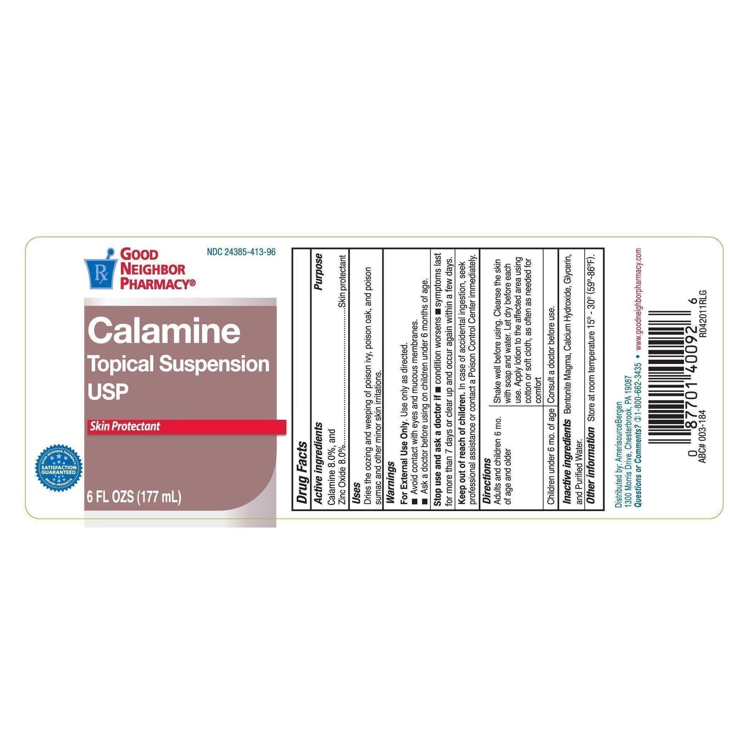 GNP Calamine Plain Liquid 6 Oz