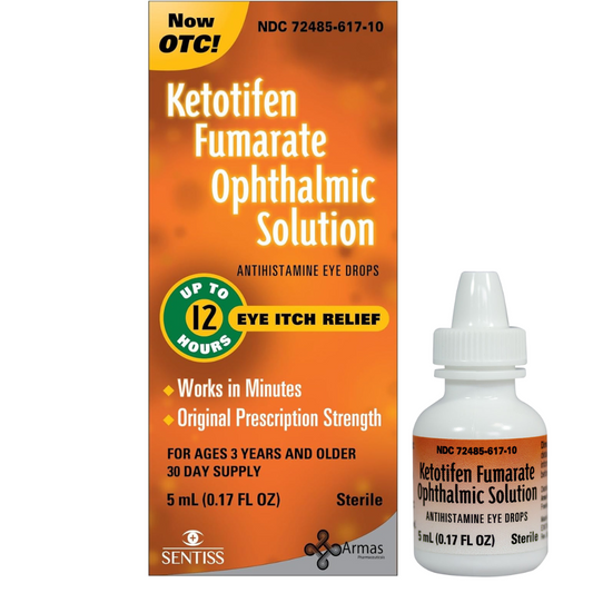 Armas Ketotifen Eye Allergy Itch Relief Drops 5mL ( 3 Pack )