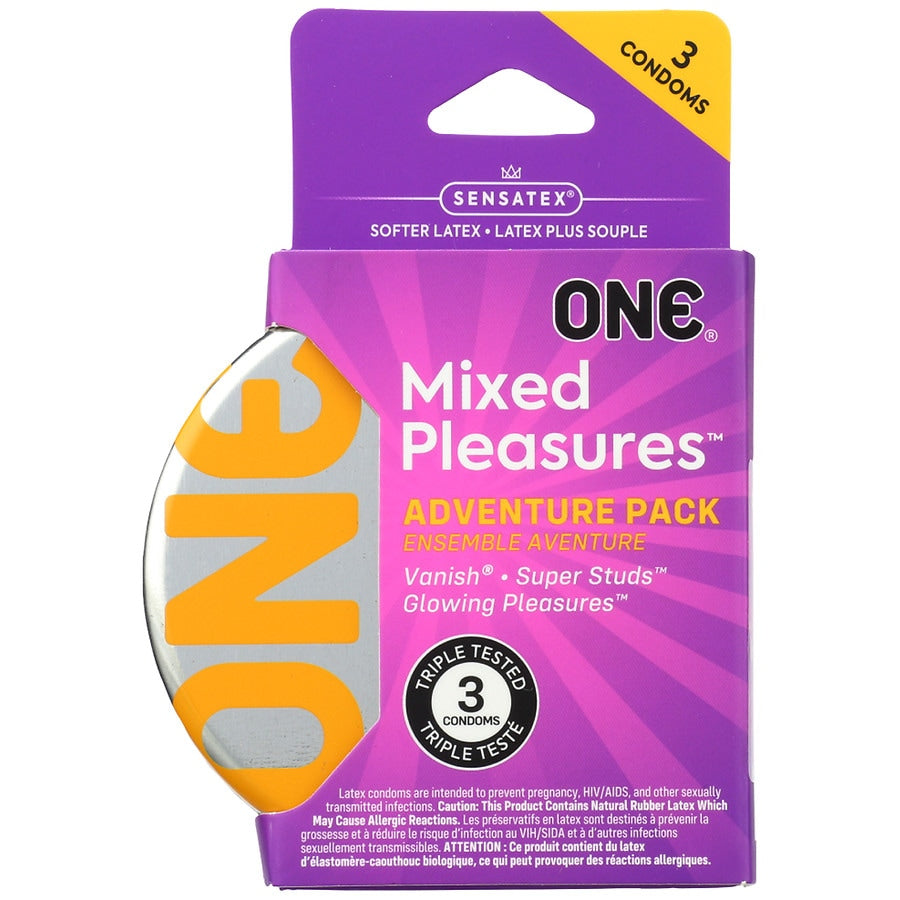 ONE Next Generation Mixed Pleasures Condoms - Box Of 3